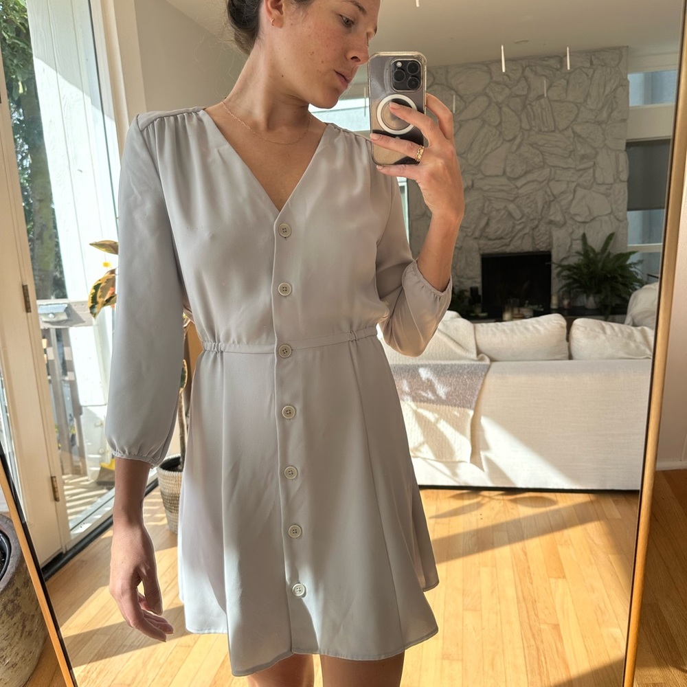 Babaton light blue long sleeve dress